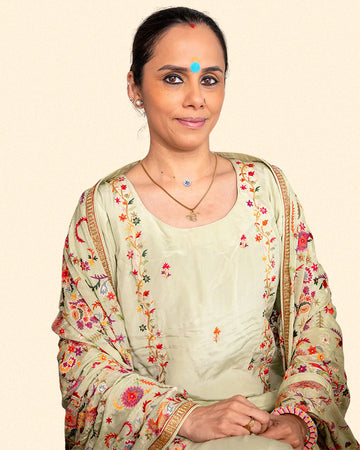 Elegant Crimson Frock Suit