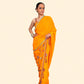 Fire Orange Embroidered Saree