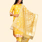 Lime Yellow Silk Suit