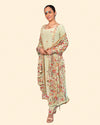 Elegant Crimson Frock Suit