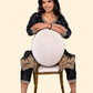 Black Silk Suit Set